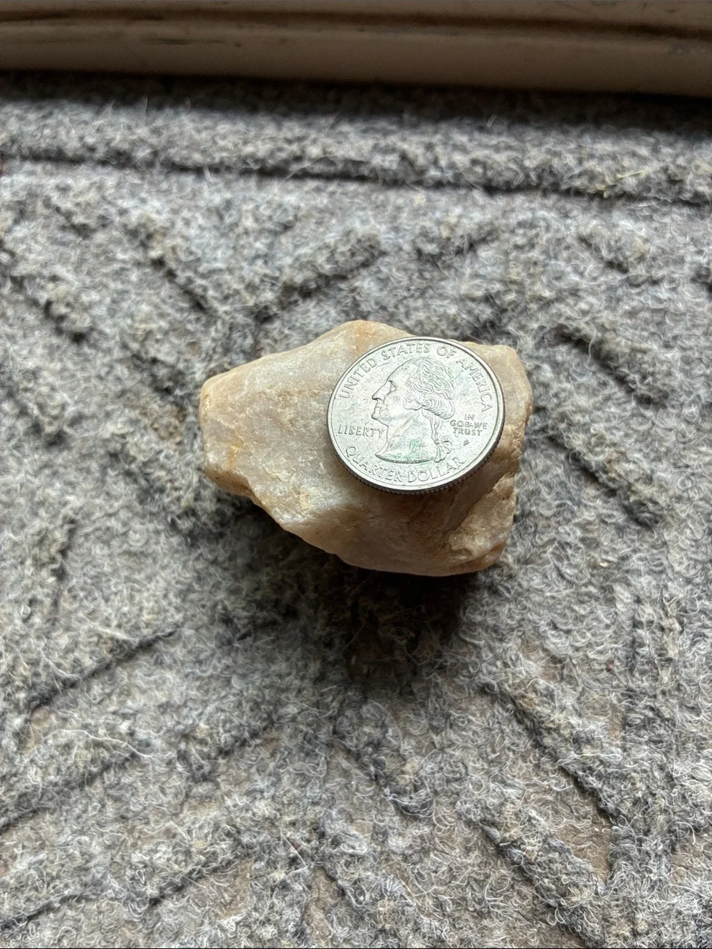 Polished Cream Quartz Stone - Natural Decorative Nugget - Picture 7 of 7